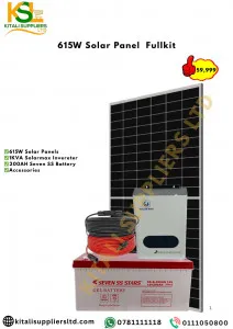 615W Solar Panel Full Kit – High-Power Off-Grid Solar System