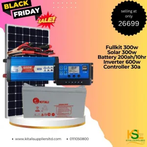 Fullkit 300W Solar Power Kit – Complete Off-Grid System with 600W Inverter & 200Ah Battery