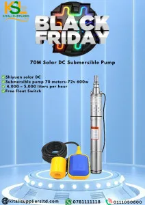 Premier 72V Submersible Water Pump – 70m Head, High-Lift DC Solar Pump