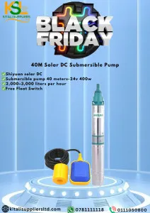 Shiyuan 24V 400W Water Pump – 40m Head, High-Pressure Solar/DC Pump