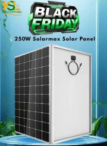250W 36v SolarMax Solar Panel – High-Efficiency Monocrystalline Power for Off-Grid Homes, RVs, Boats, Cabins, Camping & Backup Energy Systems.