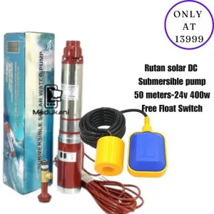 Rutan Solar DC Submersible Pump Kit – 24 V 400 W (50 m Depth) + Free Float Switch