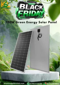 150W Monocrystalline Solar Panel – 12V High-Efficiency Green Energy