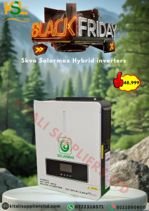 Solarmax 5kVA Hybrid Inverter – Pure Sine Wave, Smart LCD Display, MPPT Charger | Reliable Solar & AC Power Backup Solution
