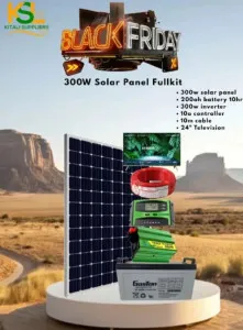 300w atts   solar  fullkit