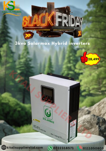 Solarmax 3kVA Hybrid Inverter – Pure Sine Wave, MPPT Solar Controller, Smart LCD Display | Reliable Solar & AC Power Backup System
