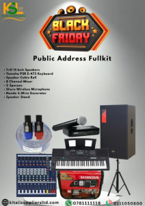 Complete Pro Audio Package – Trill 815 Speakers, Yamaha PSR-E473 Keyboard, 8-Channel Mixer, Shure Wireless Mic & Generator | Full Sound & Music Setup