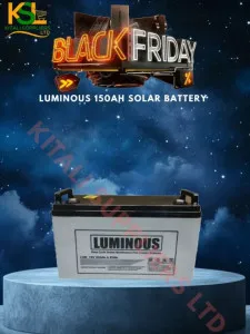 Luminous 150Ah Deep Cycle Inverter Battery – Long-Lasting, Low Maintenance Battery for Home, Solar, and Backup Power Applications.