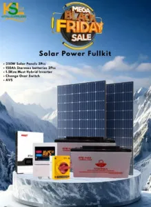 Complete 500W Solar Kit – 2×250W Panels, 2×150Ah Batteries, 1.5KVA Must Inverter, AVS & Switch