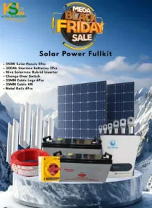 Complete 700W Solar Power Kit – 2×350W Panels, 2×200Ah Batteries, 1KVA Inverter & Accessories