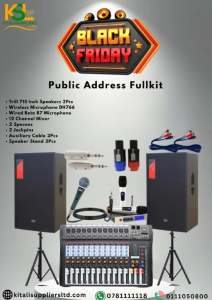 Trill 715 Professional Sound System Bundle – Dual 15" Speakers, 12-Channel Mixer, Wireless & Wired Mics, Stands, Cables & Connectors | Full PA System