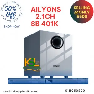 AILYONS SB401K 2.1 CH Mini Soundbar + Subwoofer System