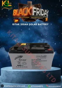Ritar 100Ah AGM Battery – Maintenance-Free Deep Cycle Backup Battery