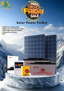 1.5kVA Complete Solar Power Kit – 2x 250W Solar Panels, 2x 150Ah Deep Cycle Batteries, Hybrid Inverter, Changeover Switch & AVS | Reliable Off-Grid Home & Business Power Solution