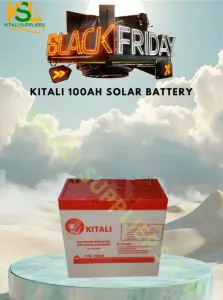 Kitali 100Ah Deep Cycle Battery – 12V High-Capacity Sealed Maintenance-Free AGM Battery for Reliable Solar, Inverter, RV, Marine, Backup, and Off-Grid Power Solutions