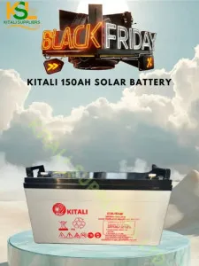 Kitali 150Ah Deep Cycle Battery – 12V High-Capacity Sealed Maintenance-Free AGM Battery for Reliable Solar Power, Inverter Backup, RV, Marine, Off-Grid & Emergency Power Solutions.