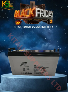Ritar 100Ah Deep Cycle Battery – 12V Sealed Maintenance-Free AGM Power Storage | Reliable Solar & Inverter Battery