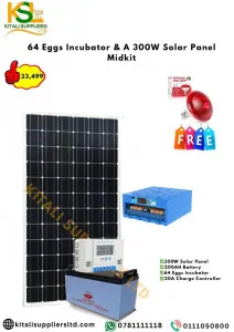 64 Eggs Incubator & 300W Solar Panel Mid Kit – Complete Solar Poultry Hatching System