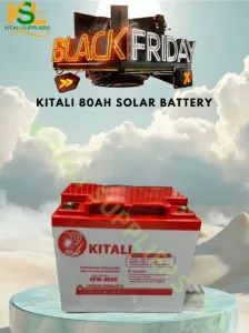 Kitali 80Ah Deep Cycle Battery – 12V High-Performance Sealed Maintenance-Free AGM Battery for Reliable Power Backup, Solar, Inverter, RV, Marine, and Off-Grid Applications