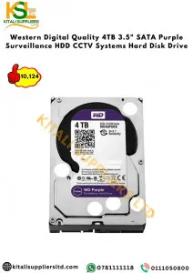 Western Digital 4TB 3.5" SATA Purple Surveillance HDD – Reliable Storage for CCTV Systems