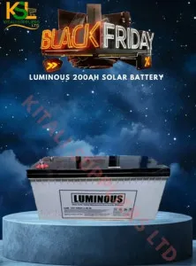 Luminous 200Ah Deep Cycle Inverter Battery – High-Capacity, Long-Lasting, Maintenance-Friendly Power Backup for Home, Solar, and Off-Grid Applications.