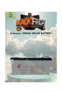 Solarpex 200Ah Deep Cycle Battery – 12V High-Capacity Sealed Maintenance-Free AGM Battery for Reliable Solar Energy Storage, Inverter Backup, Off-Grid Power, RV, Marine, and Emergency Power S