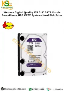 Western Digital Purple 1TB 3.5" SATA Surveillance HDD – Reliable CCTV Hard Disk Drive