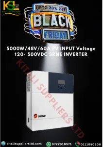 SRNE 5 kVA Hybrid Solar Inverter – 48 V Battery Compatible, Solar + Battery + Grid Integration