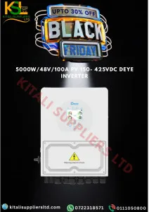 DEYE 5 kW / 48 V Hybrid Solar Inverter – Dual MPPT, Single-Phase Grid/Off-Grid