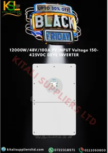 DEYE 12 kW / 48 V Hybrid Solar Inverter – Dual‐MPPT, Single/Three Phase Flexible Hybrid System