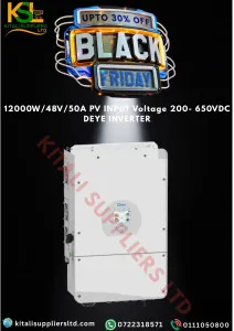 DEYE 12 kW / 48 V Hybrid Solar Inverter – Dual‐MPPT, Single/Three Phase Flexible Hybrid System