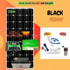 200W Solar Panel, 150Ah Battery, 300W Inverter, 10A Controller, Audio Cable, Extension, TV Guard & Iron Box – Complete Power & Home Solution