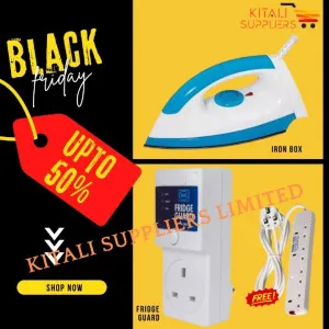 Fridge Guard with Power Extension Cord and Iron Box – Reliable Home Appliance Protection & Convenience