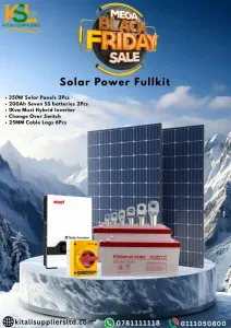 Solar Power Fullkit – 2×350W Solar Panels, 2×200Ah Seven SS Batteries, 1KVA Hybrid Inverter & Changeover Switch