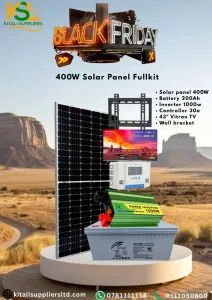 400W Solar Panel Kit + 200Ah Battery + 1000W Inverter & 43” VITRON TV | Off-Grid Power System – Black Friday Deal