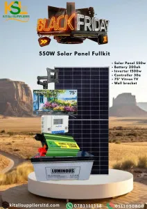 550W Solar Power System + 75” Smart TV – Complete Home Solar Kit in Kenya