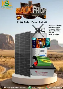 615W Solar Power Kit with 200Ah Battery + 65” Hisense Smart TV | Kitali Suppliers Black Friday Deal