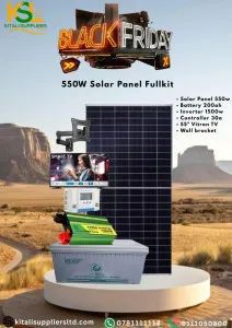 550W Solar System + 200Ah Battery + 55” Smart TV | Kitali Suppliers Full Kit