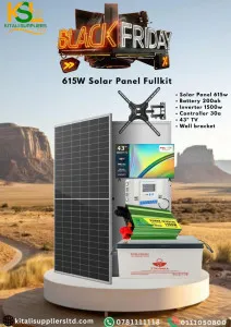 615W Solar Full Kit with 200Ah Battery + 43” Smart TV | Kitali Suppliers
