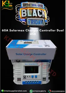 Solarmax 60A Solar Charge Controller with Dual USB – Intelligent Battery Charging