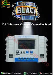 🔥 High-Quality 10A Solarmax Charge Controller + Dual USB | PWM Efficiency 🔥