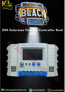 🔥 High-Quality 20A Solarmax Charge Controller + Dual USB | PWM Efficiency 🔥