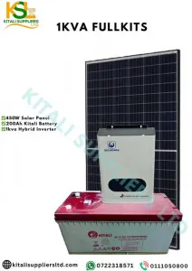 Complete 1kVA Solar Power Kit – 450W Panel + 200Ah Kitali Battery + MUST Inverter | Off-Grid Solar Solution