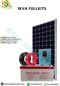 Complete 300W Solar Power Kit – 300W Panel + 200Ah Battery + 1kVA Inverter + 30m Cable | Off-Grid Home System