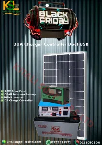 120W Solar Power Kit with 100Ah Battery, 300VA Inverter & 10A Controller – Complete Home Solar System