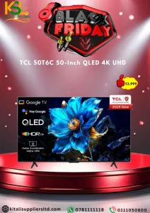 TCL 50T6C 50-Inch QLED 4K UHD Smart TV | Dolby Vision, HDR10+, Dolby Audio & Google TV