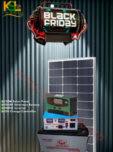 120W Solar Kit with 100Ah Battery + 30A Dual USB Charge Controller | Complete Off-Grid Lighting & Device Charging System – Kitali Suppliers Ltd
