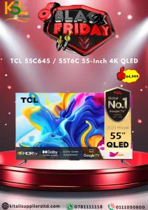 TCL 55C645 / 55T6C 55-Inch 4K QLED Smart TV | Dolby Vision, HDR10+, Dolby Atmos & Google TV