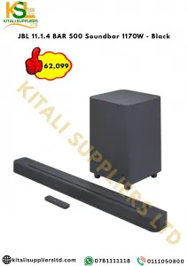 JBL BAR 500 11.1.4 Soundbar 1170W with Wireless Subwoofer | Kitali Suppliers
