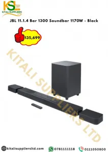 JBL BAR 1300 11.1.4 Soundbar – 1170W, Dolby Atmos, Black